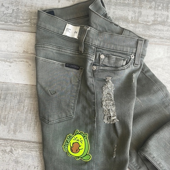 HUDSON Midrise Nico Black Label Super Skinny Distressed Jeans 24 - Picture 12 of 16